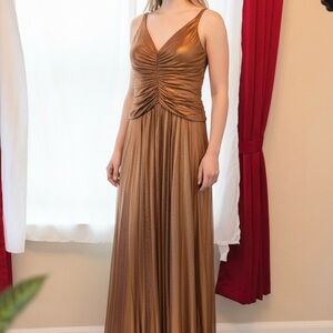 Stunning Metallic Bronze Wedding or Formal Dress